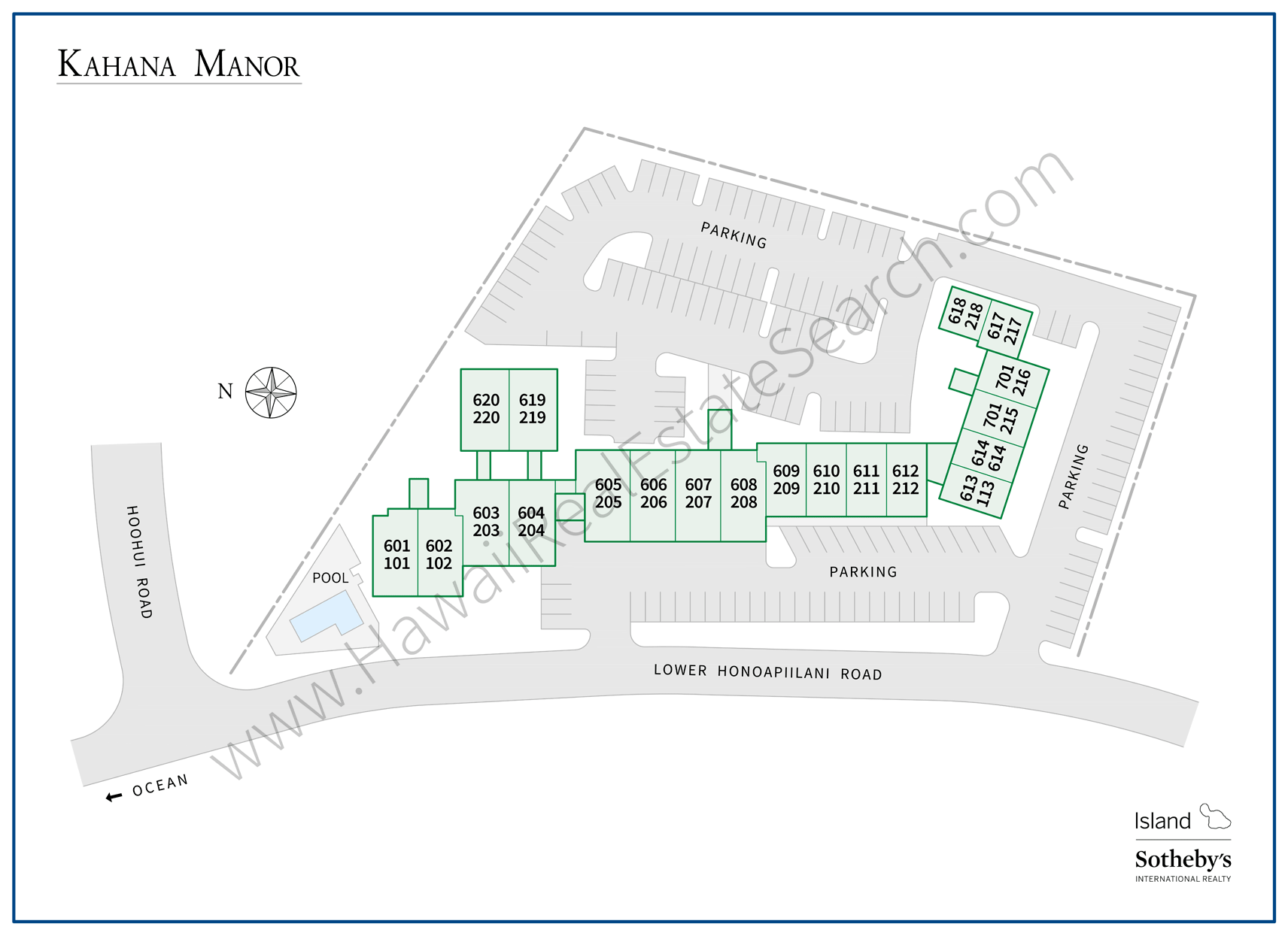 Kahana Manor Property Map